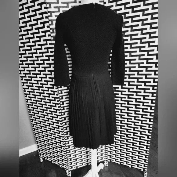 Ganni Fulton Pleated Black Dress Size XS - Picture 6 of 15